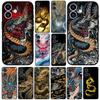 Black Dragon Chinese Loong Cover for Motorola Moto G82 G20 G22 G23 G32 G9 G8 G7 Power Plus G41 G52 G30 G71 E22 E13 E20 E32 Case
