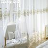 1 Stück Französischer Stil Goldfaden Bestickt Transparenter Vorhang Romantischer Stil Luxus Tüll für Wohnzimmer Schlafzimmer Balkon Fenster Heimdekoration