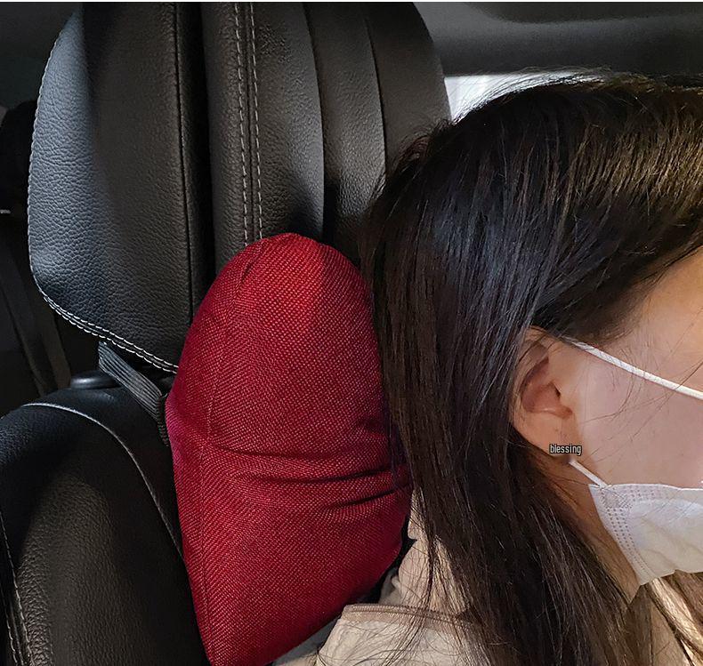 Car Headrest Bowknot Neck Support Pillow - Cervical Seat Cushion Pair