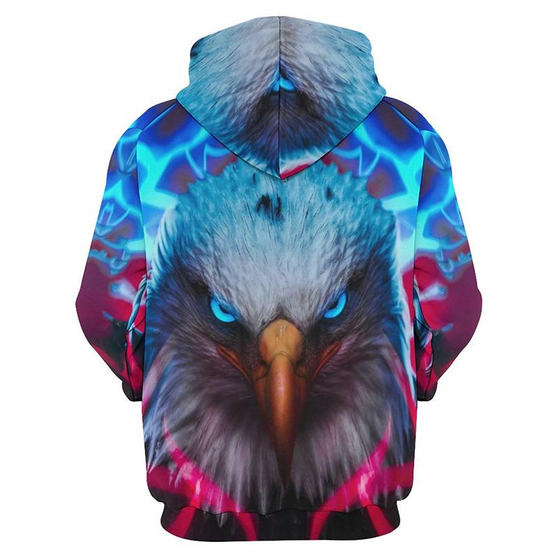 America Eagle Graphic Hoodie Męska odzież 3D Hawk Emblem Printed Nowość w bluzach z kapturem Kobiety Harajuku Fashion y2k Pullover Hooded Hoody