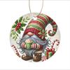 Cute Gnome with Hot Cocoa Acrylic Christmas Tree Ornament festive holly berry holiday decor Xmas hanging gift for Christmas party home decoration