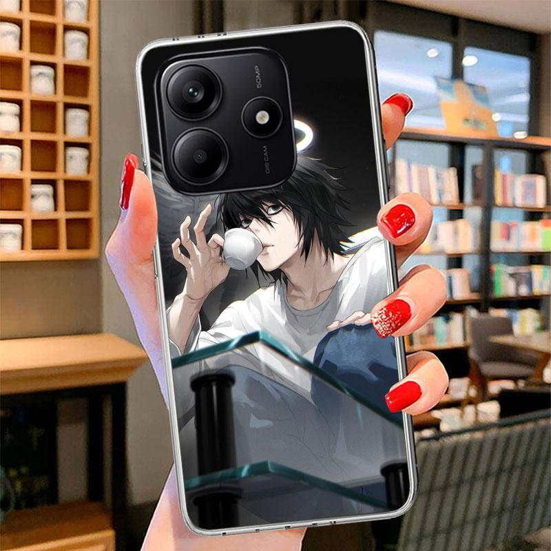 N-Note D-Death L Lawliet Phone Case For Xiaomi Redmi Note 15 14 13 12 11 10 Pro Plus 14S 12S 11S 11T 11E 10S Soft Fundas Shell R