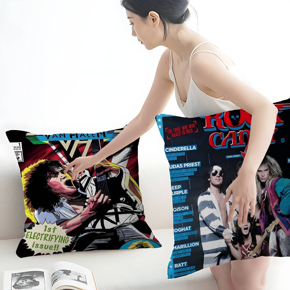 Federe E-Eddie V-Van H-Halen Biancheria da Letto per la Casa Copricuscino Decorativo Matrimonio Federa Super Morbida