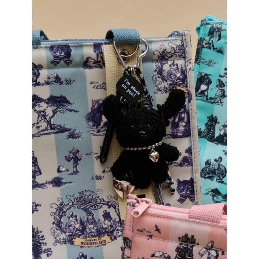 MOSSGARDEN1919 Boku Boku Character Keychain Fluffy Puppy (Black)