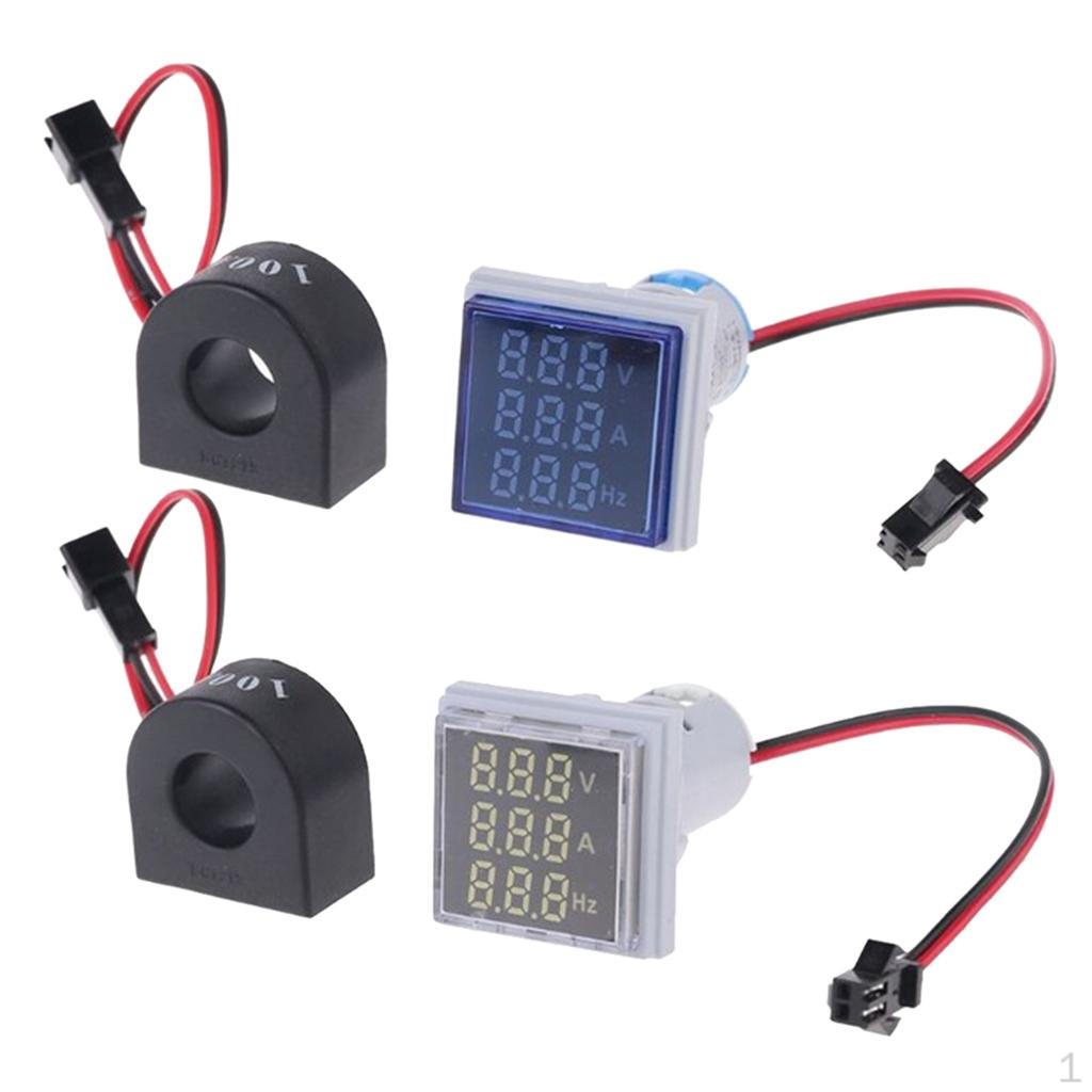 

2x Hertz Voltmeter Ammeter Current LED Monitor Digital Dual