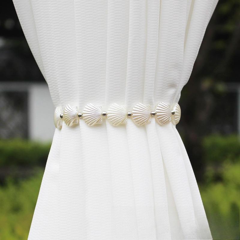 Shell Rose Exquisite Window Screen, Curtain Magnetic Attraction, Curtain Buckle, Non-punching Magnetic Curtain Strap