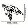 1pc Metal Sea Turtle Wall Art, Marine Life Iron Sculpture, Spiritual Wildlife Decor for Living Room Bedroom Indoor Home
