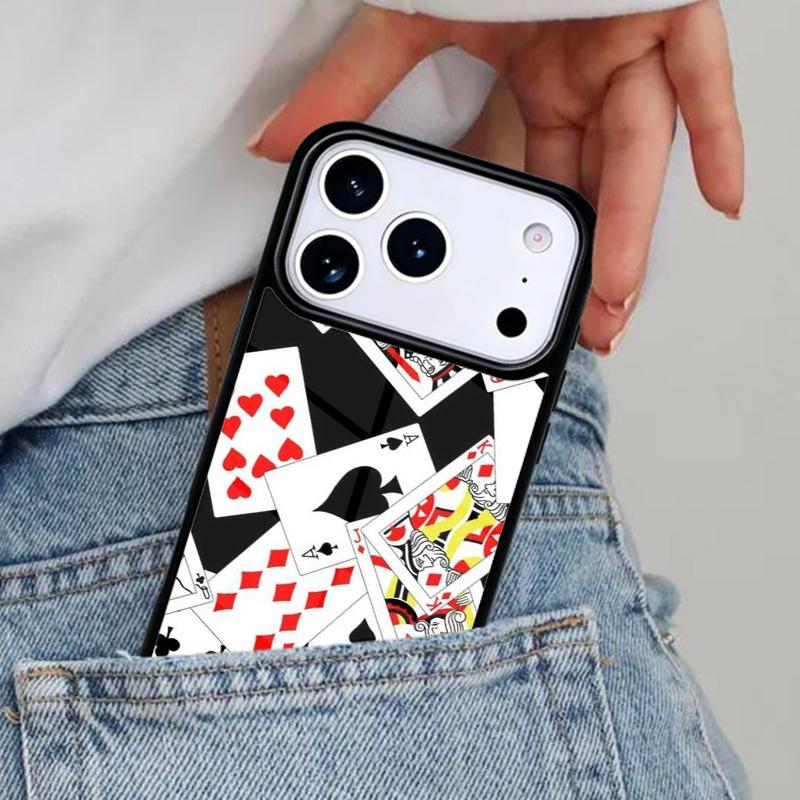 Cards Casino Ace Of Spades Phone Case for iPhone 16e 15 14 13 12 17 Pro Max Plus Air 17pro Cover Coque