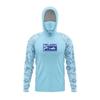 Mens Quick-Dry Hooded Fishing Shirt With Face Cover UV Protection Breathable Lightweight Summer Outdoor Sportswear