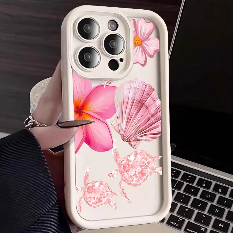 Luxury Marine Organism Phone Case For iPhone 17 Pro Max 16 15 14 13 12 11 Pro Max XS 7 8 Plus Silicone Shockproof TPU Soft Cover