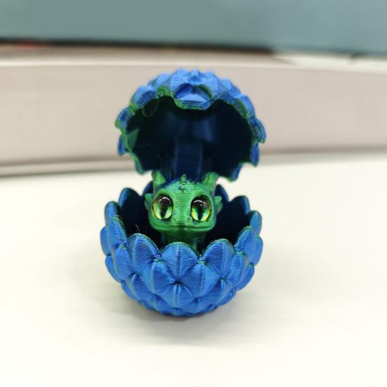 3D Printed Dragon Egg Ornament Vibrant Color Small Size Stress Relief Fidget Toy Adorable Cartoon Dragon Statue