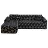 Stretch Settee Slipcover Patterned Lounge Area Household Guard Sofa Protector Having Expandable Bottom Settee Slipcovers Designed for Pets, Kids