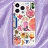 Hot selling Clear Case for iPhone 16 12 13 mini 11 14 15 Pro Max XR 7 8 Plus Disco Ball Cocktail Fruit Soft Silicone Cover