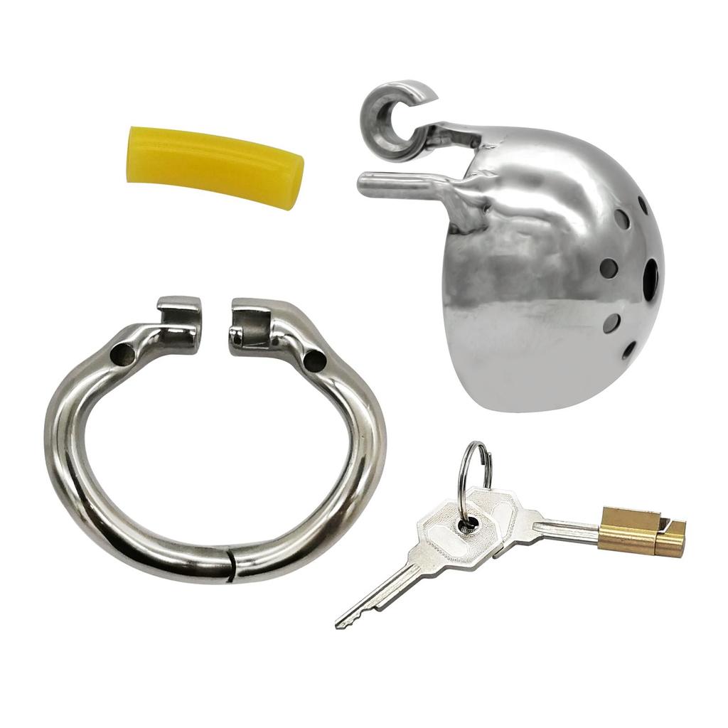 Ergonomické zařízení na mužskou cudnost Stealth Lock z nerezové oceli, klec na penis, zámek na penis, kroužek na penis, pás cudnosti, S077