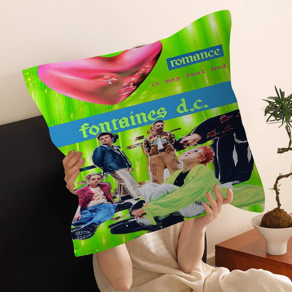 Band F-Fontaines DC Romance Maple Design Cushion Cover Happy Autumn Harvest Decor Holiday Decorati Pillow Cover 30cmx30cm