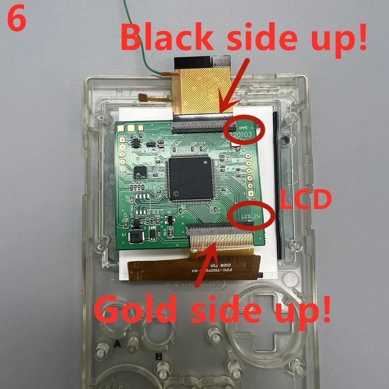 GBP LCD Kurulumu Kolay 2,6 inç Tam Boy IPS Yüksek Parlaklık LCD gameboy pocket GBP için Yüksek Kaliteli Kabuklu