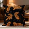Popular Tigers Print Cushion Cover Soft Washable Pillow Case Multi-Scene For Couch Bed Travel Office Use