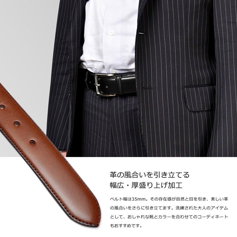 (Nagasawa Belt Industry) NB018 Genuine Leather Belt, Italian Buttero Thick Raised Belt [Genuine Leather] (Chocolate)