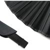 Bliingdom Black Folding Hand Classic Style Fan Fabric Bamboo Ribs Hand Held Chinese/Spanish Foldable Fan for Wedding, Party Favor, Performance,