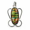 CERTIFIED Natural Opal Multicolor 30 Ct Oval Gems 925 Sterling Silver Pendant