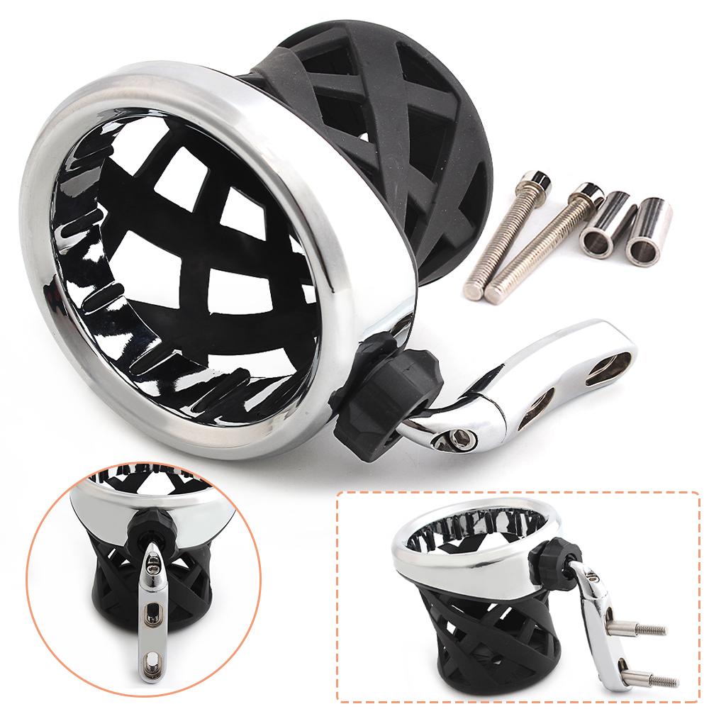 Motorcycle Accessory Drink Cup Holder With Mounting Hardware Aluminum Chrome Black Carbon Fiber For Honda Gold Wing GL1800 2018+