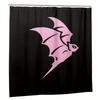 Jhayco Inspirational Fashion Shower Curtain with Bat Design - Durable Polyester, Machine Washable, Grommet Hooks, Dry & Wet Sepa
