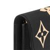 Louis Vuitton Emilie Embossed Grain Cow Leather Wallet Women's Black M82340