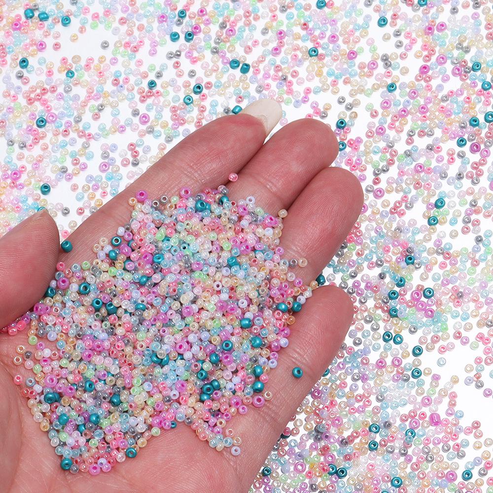 2mm Cream Imitation Jade Glass Seed Beads for DIY Jewelry