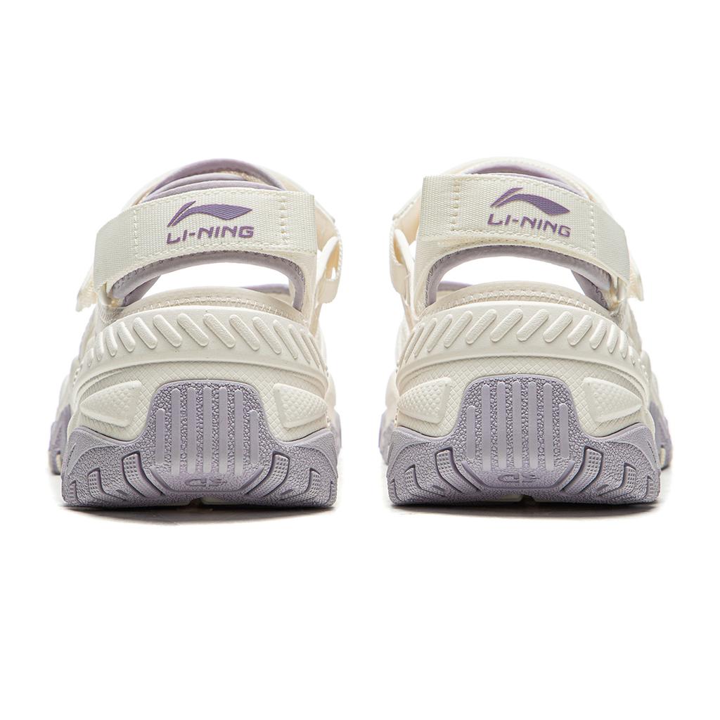Li-Ning Brown Sugar Sports Comfortable Breathable Wear-Resistant Creek Shoes Women Shoes White Purple AGUW014-4