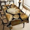 1 Piece of Halloween Wood-grain Pattern Printed Decorative Tablecloth, Washable, Suitable for Home Kitchenzyc