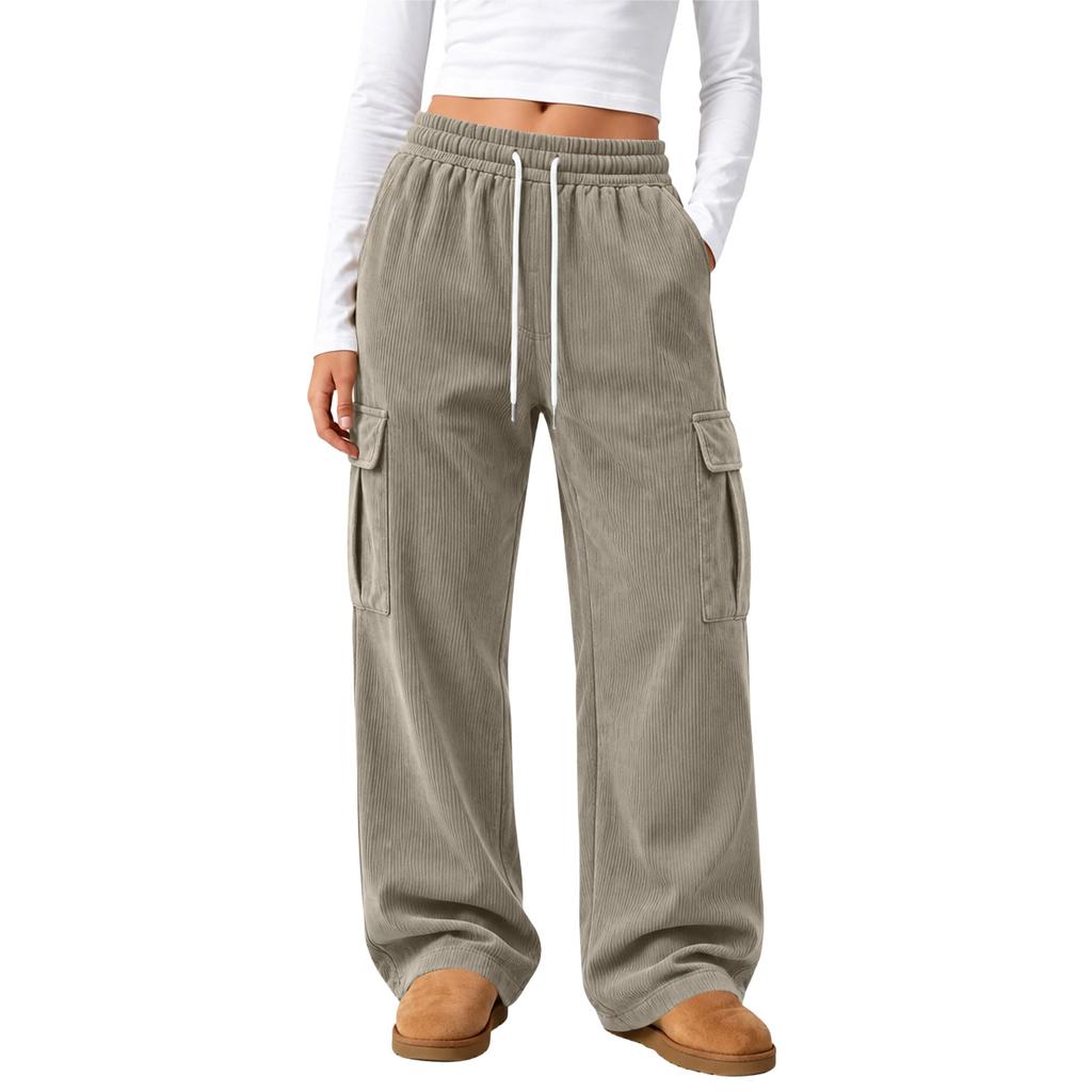 Women's Sporty Casual Wide Leg Pants, Loose Fit Street Comfortable Trousers
