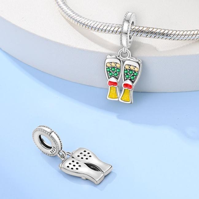 Cute Yellow Food Pumpkin Car Cake Avocado Pizza Charm Bead Components Bead Components Copper Metal High Quality Fine Jewelry Compatible With Bracelet