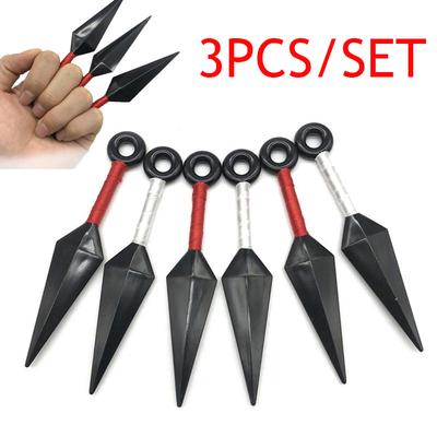 3 stücke Naruto Kunststoff Kunai Japanische Ninja Waffe Modell Cosplay Prop Kinder Spielzeug Geschenke Werfen Dart