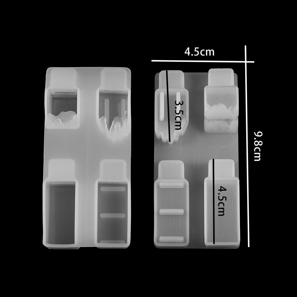

New Hot USB Silicone UV Epoxy Resin Moulds Cube Casting Necklace Bracelet For DIY Jewelry Making Tools