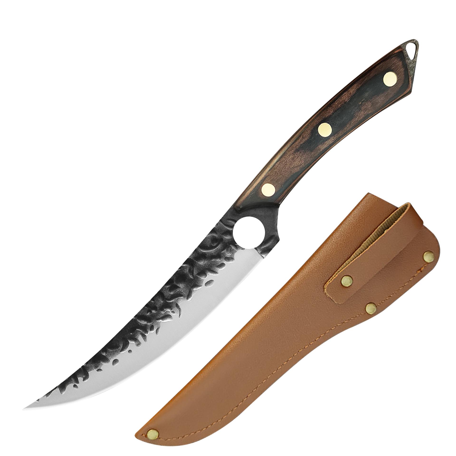 

Кованый обвалочный нож Кухонный нож из нержавеющей стали Тесак для убоя мяса 1pcs