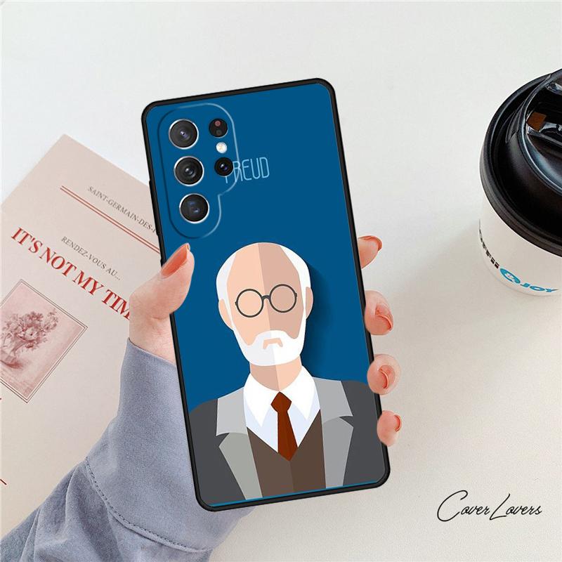 Sigmund Freud phone case For Samsung Galaxy S24 S25 S23 S22 Ultra Note 10 20 Plus S20 S21 FE Cover