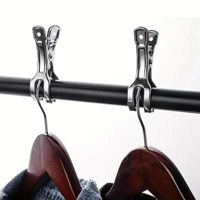 5Pcs Non-Slip Windproof Stainless Steel Laundry Clips Durable for Socks Towels Home Bathroom Balcony Use