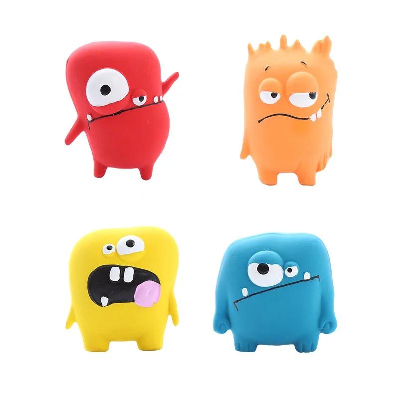 Dog Chew Toy Squeaky Ball Teeth Care Big Eye Monster Rubber Latex Interactive Training Puppy Pet Supplies