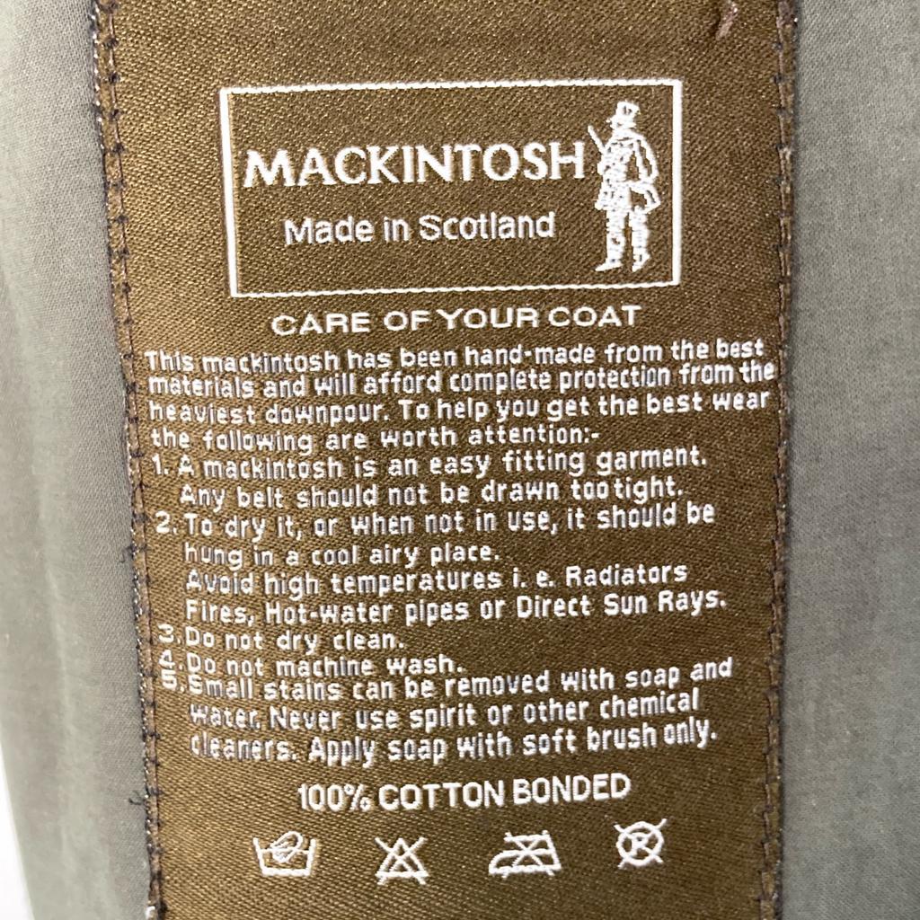 MACKINTOSH Khaki rubberized coat coat 40 khakiUsed
