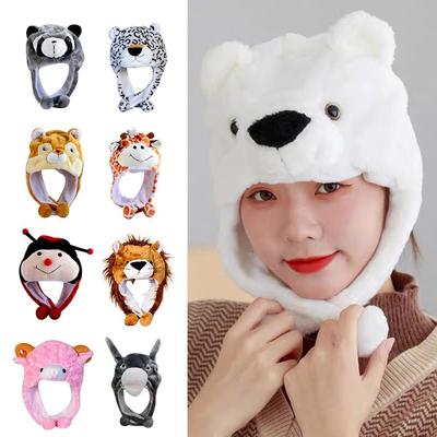Animal Animal Earflap Hat Neck Warmer Animal Hat Headgear Funny Toys Earmuff Earflap  Winter