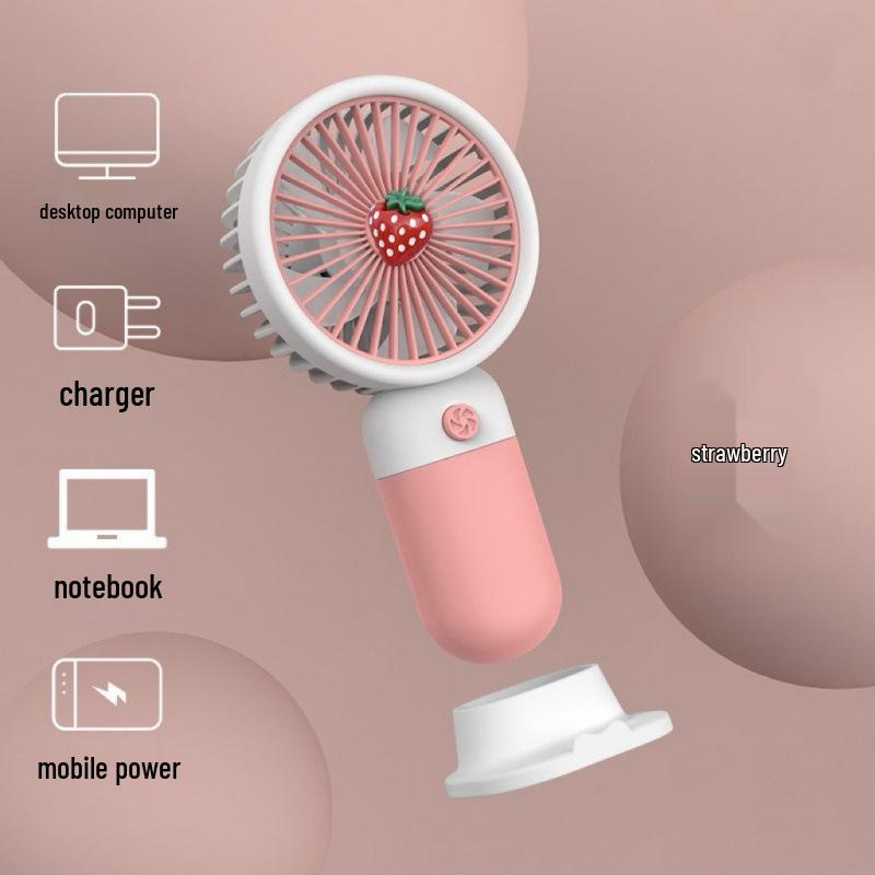 

Portable USB Cartoon Flower Mini Fan - Handheld & Desktop Use, Ideal Student Gift 600mAh (2-hour Battery Life)