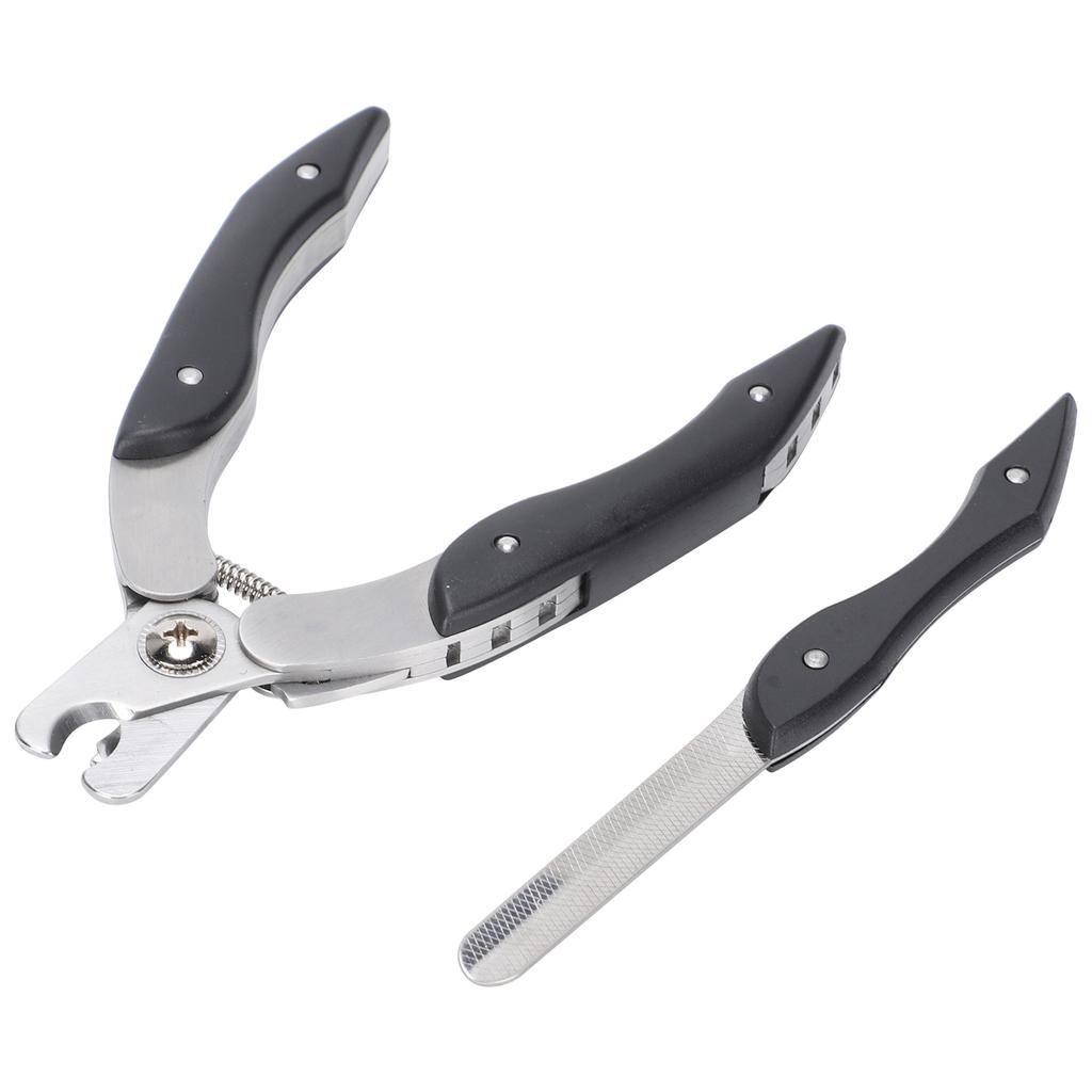 Tiernagelschere Trimmer mit Feile Krallenpflege Schneider Rutschfester Griff Edelstahl für Hunde Katzen