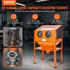 60 Gallon Sand Blasting Cabinet with Stand with Blasting Gun & 4 Nozzles