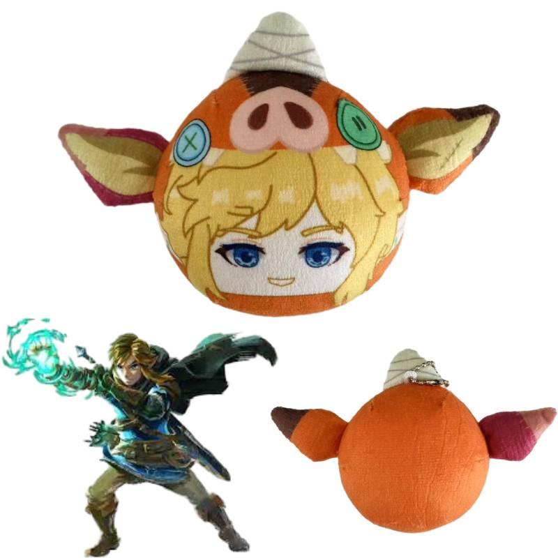 Brinquedo de Pelúcia Link de The Legend of Zelda com Chapéu de Cabeça de Porco Orelhas Macio e Fofo Boneco de Pelúcia 8cm