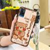 Durable Fashion Design Phone Case For ZTE Blade A71 Cartoon Ring Anti-dust Phone Holder Anti-knock Lanyard Kickstand