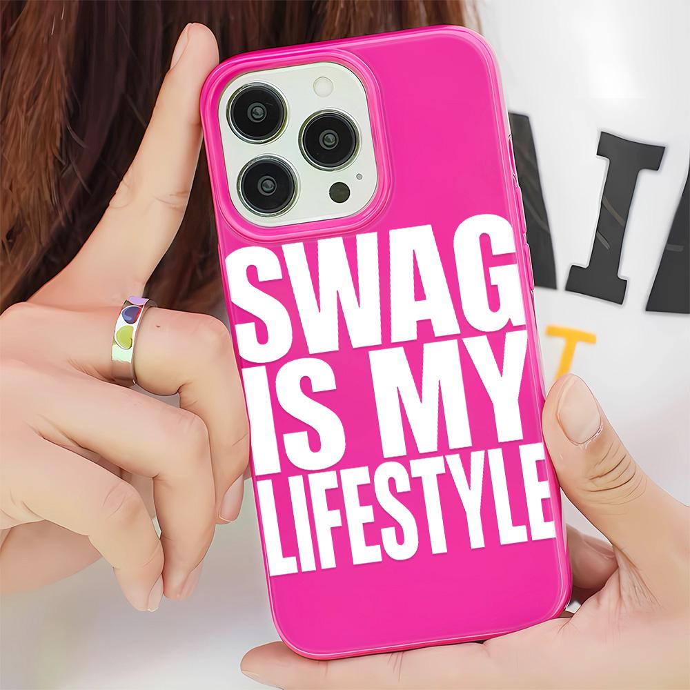 Simple Text Letters Swag Is My Life Style Phone Case For iPhone 17 AIR 16 15 14 13 12 11 PRO MAX X XR XS 7 8 PLUS Cover Funda