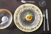 Vetro Felice Medium Plate, Western Tableware, Gold, 21.5cm, Happy Glass Flash, 349122P
