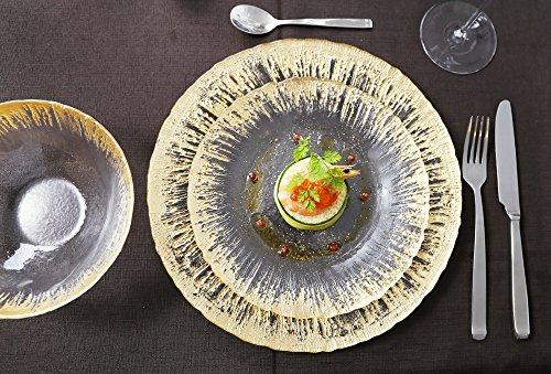 Vetro Felice Medium Plate, Western Tableware, Gold, 21.5cm, Happy Glass Flash, 349122P