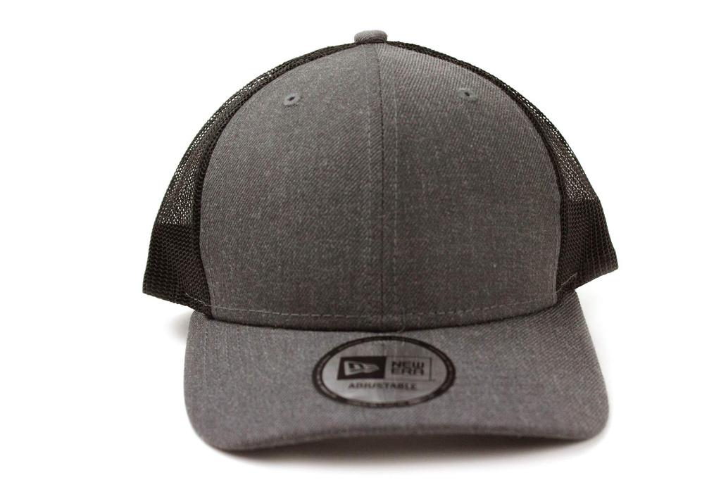 New Era Trucker Cap Low Profile Snapback In Heather Graphite/Black