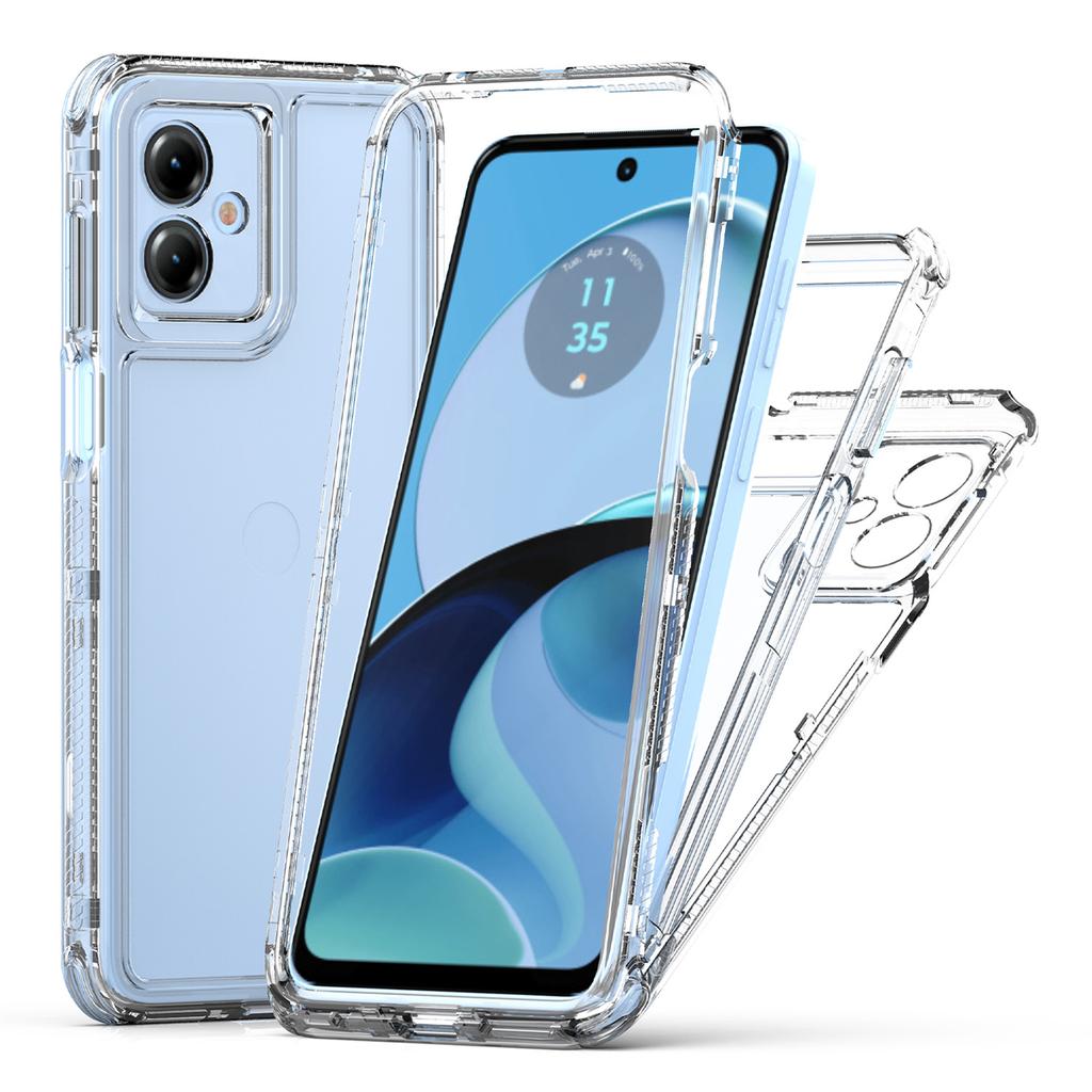 For Motorola Moto G14 4G Case PC+TPU Phone Cover HD Transparent